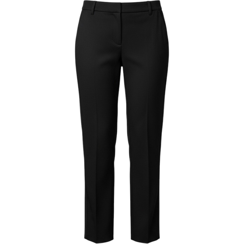 Betabrand Dress Pant Yoga Pants Black Tuxedo Stripe Straight Leg Medium W0438-BK